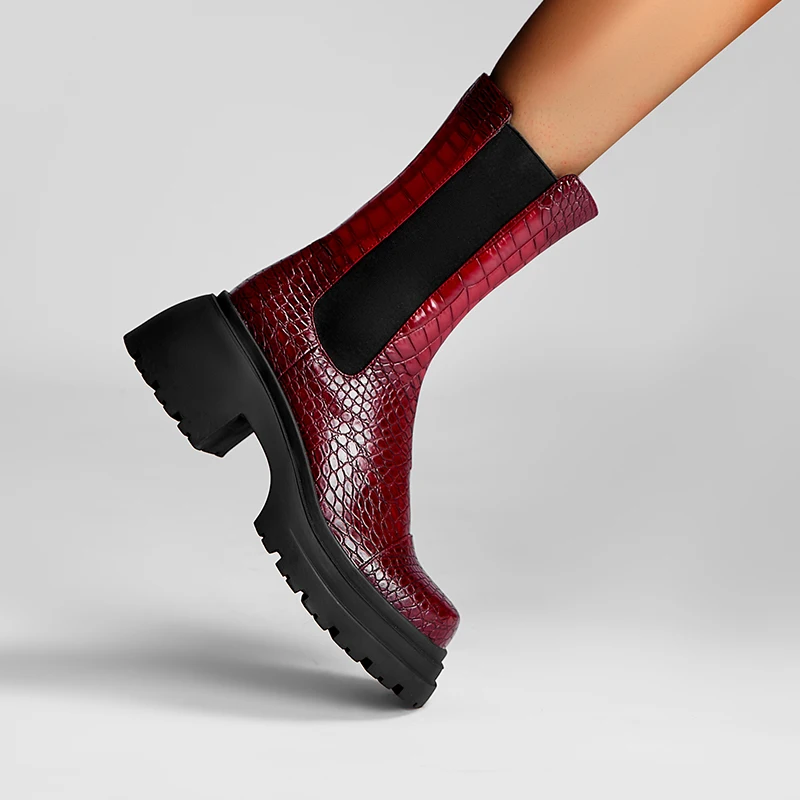 

Heihaian Smoke Pipe Boots 2023 Fall New Retro Style Hong Kong Style Ankle Boots Round Head Thick Soled Boots For Women 35-43