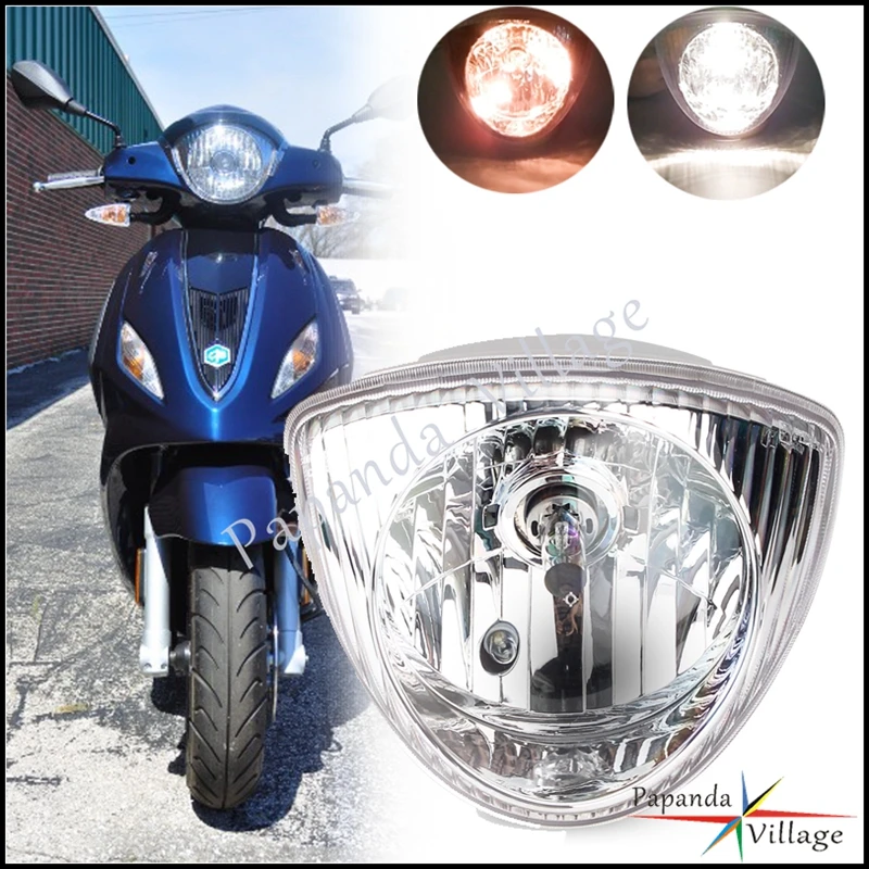 E6 Emark Moto Scooter 12V Faro Anteriore Lampada Anteriore Per Fly 50 2T 4T 100 4T 125 4T Euro 3 150 4T Euro 3 Liberty 50 125