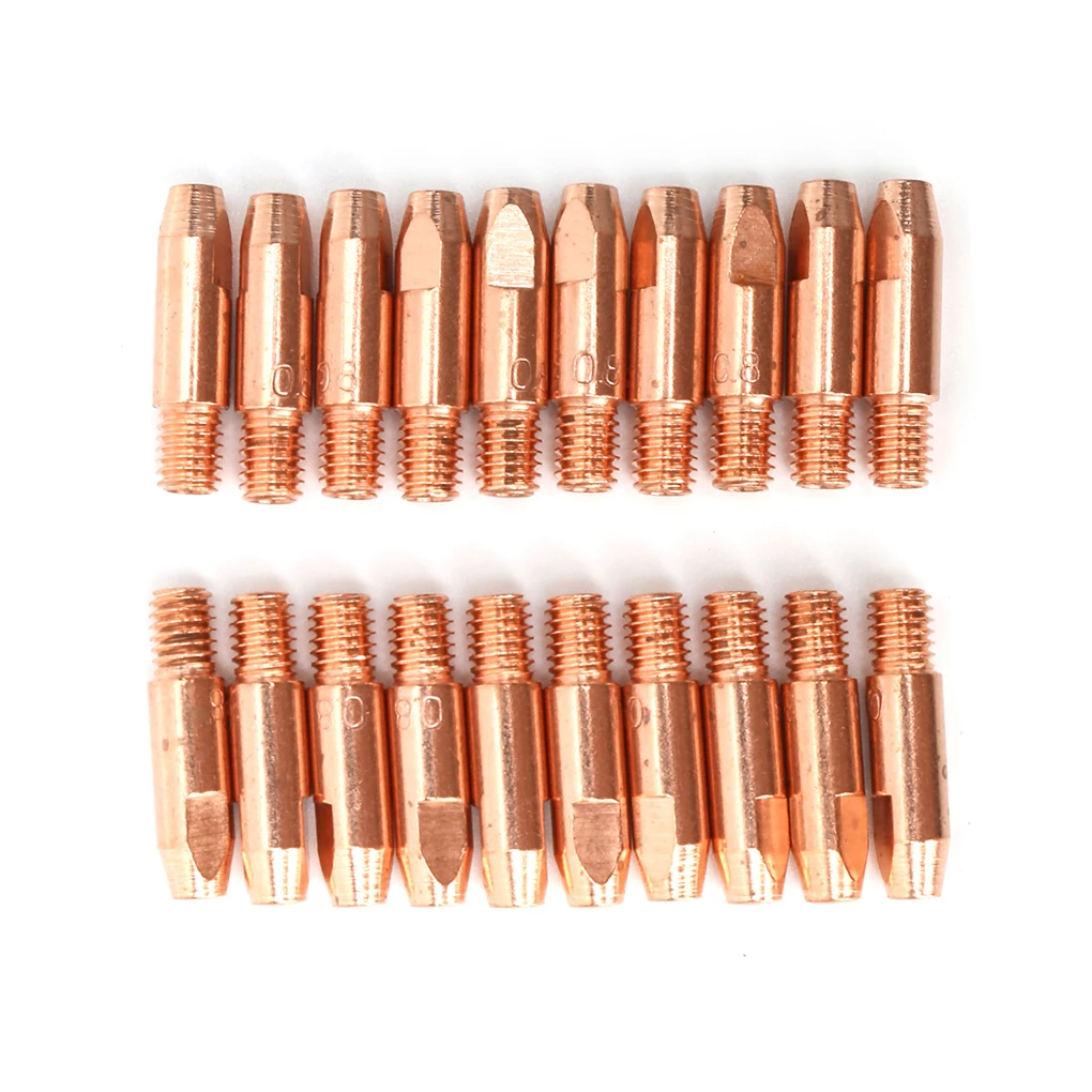 

20 Pieces Semi-automatic Welding Nozzles 1 2mm Detachable Heat-resistant Anti-rust High Conductivity Replacing Tip Holder