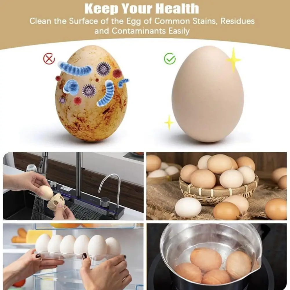 Egg Cleaner Brush for Fresh Eggs Silicone Egg Washer Machine Tool Reusable and Easy to Clean Egg Washing Brush for Egg