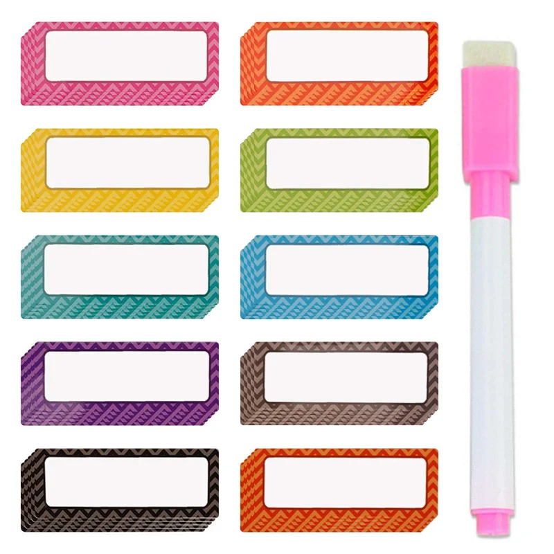 

8 colors Magnetic Name Tag Sticker Magnet Rewritable Name Tag Magnetic Refrigerator Sticker Whiteboard Magnet