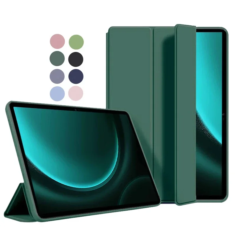 Capa Traseira Magnética de Silicone Macio Suporte Dobrável Capa para Samsung Galaxy Tab s9 fe 5g 10.9 2023