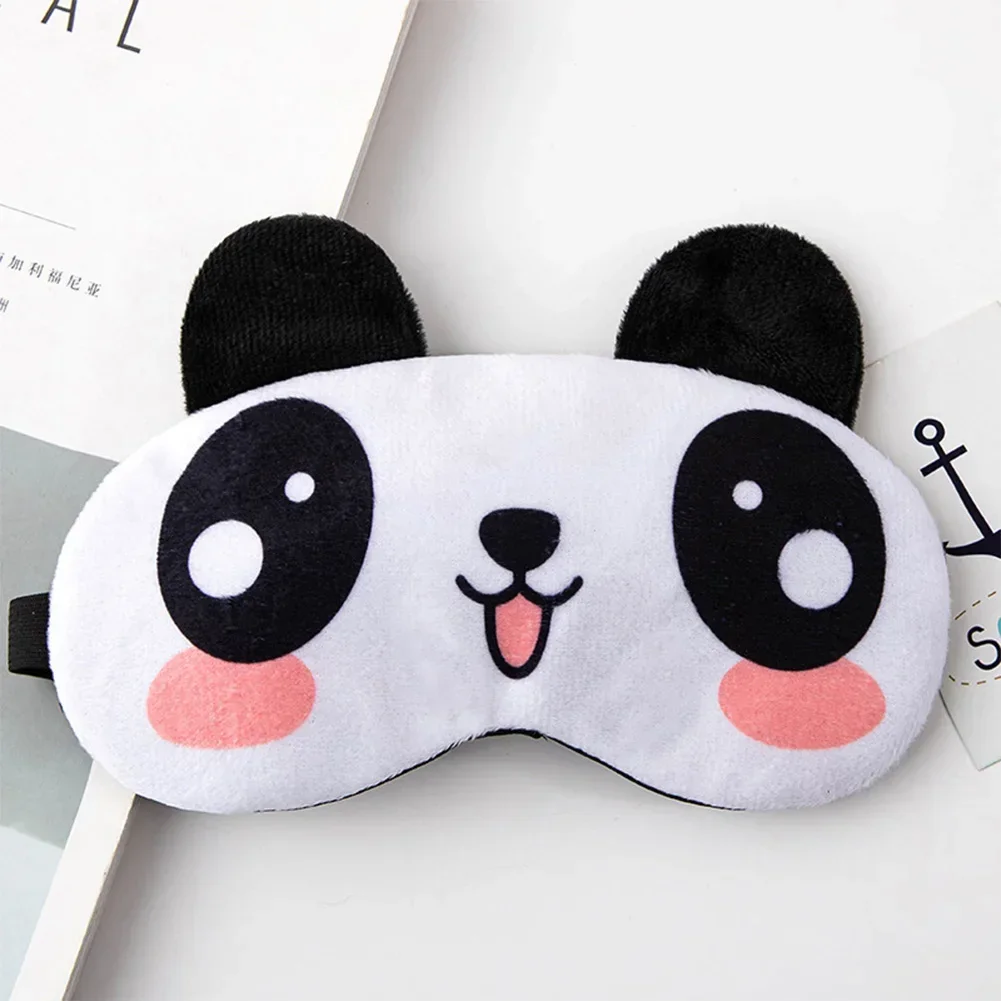 1pc Sleeping Mask Sleeping Blindfold Soft Plush Eye Masks Cute Cat Eye Cover Plush Mask Eyepatch Nap Health Eye Cover 4