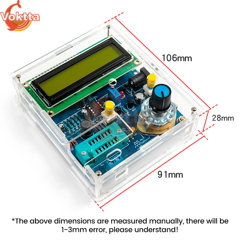 DC5V LCD Frequency Meter USB Transistor Tester DIY Kits High Precision Digital Inductance and Capacitance Measuring Instrument 6