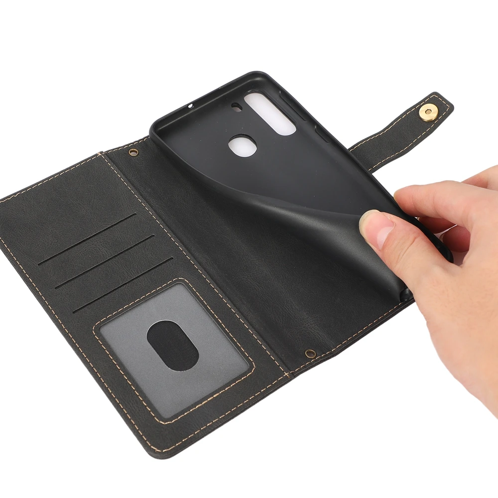Leather Wallet Phone Case with Strap - Sleek & Stylish Design