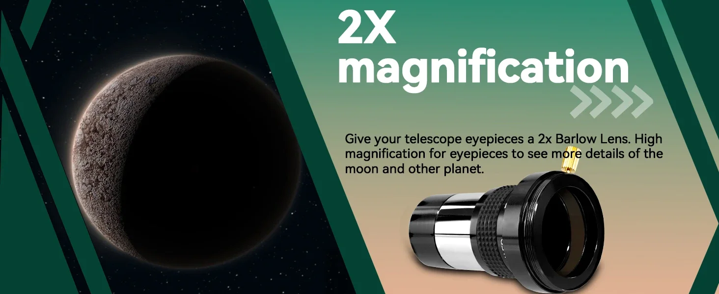 Svbony Teleskop-Zubehörset Okular, Filter, Zenith-Spiegel, Barlow-Linse, für astronomische Teleskop-Beobachtungen – Detail 15