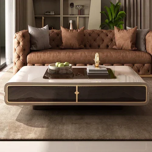 

TV Cabinet Floor Modern Light Luxury Long Electric Cabinet Coffee Table Combination Integrated Living Room Floor Cabinet New