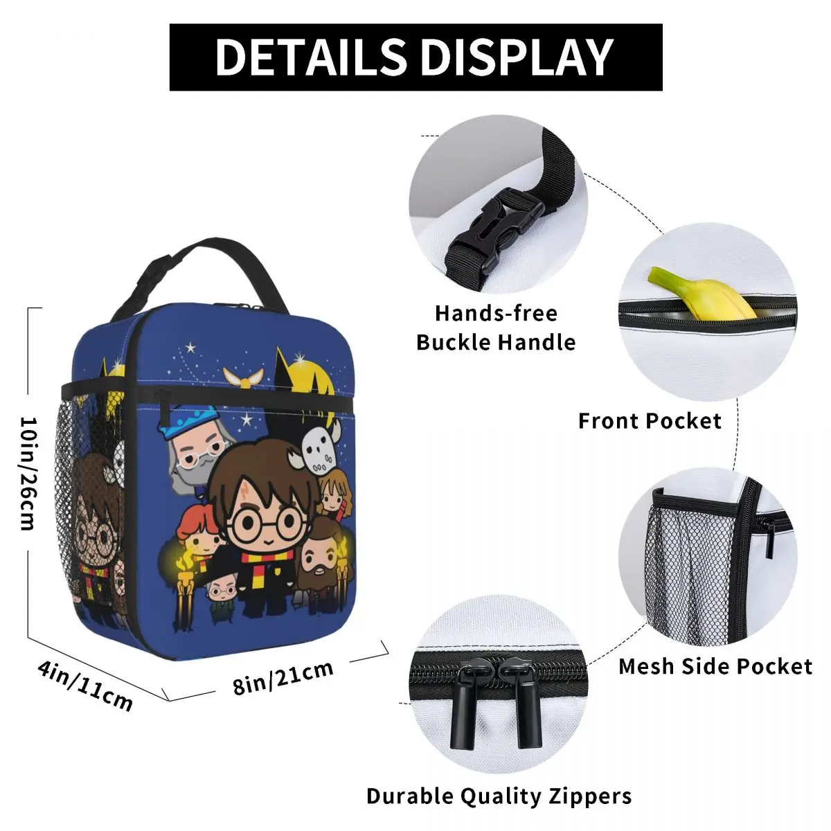 Insulated Lunch Bags Witchcraft And Wizardry Cartoon Accessories Lunch Food Box Causal Thermal Cooler Bento Box For Work images - 6