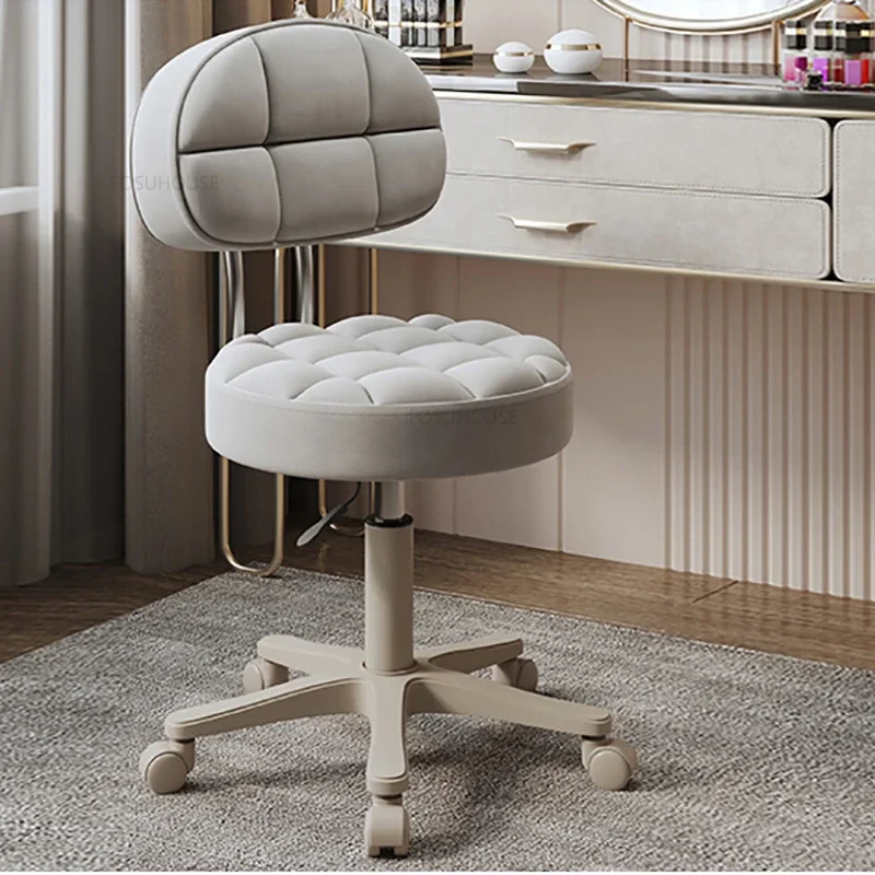 Beauty Salon Chair Simple Barber Chairs Beauty Salon Special Lifting Swivel Chair Barber Shop Round Stool Modern Salon Furniture Home Makeup Chair
