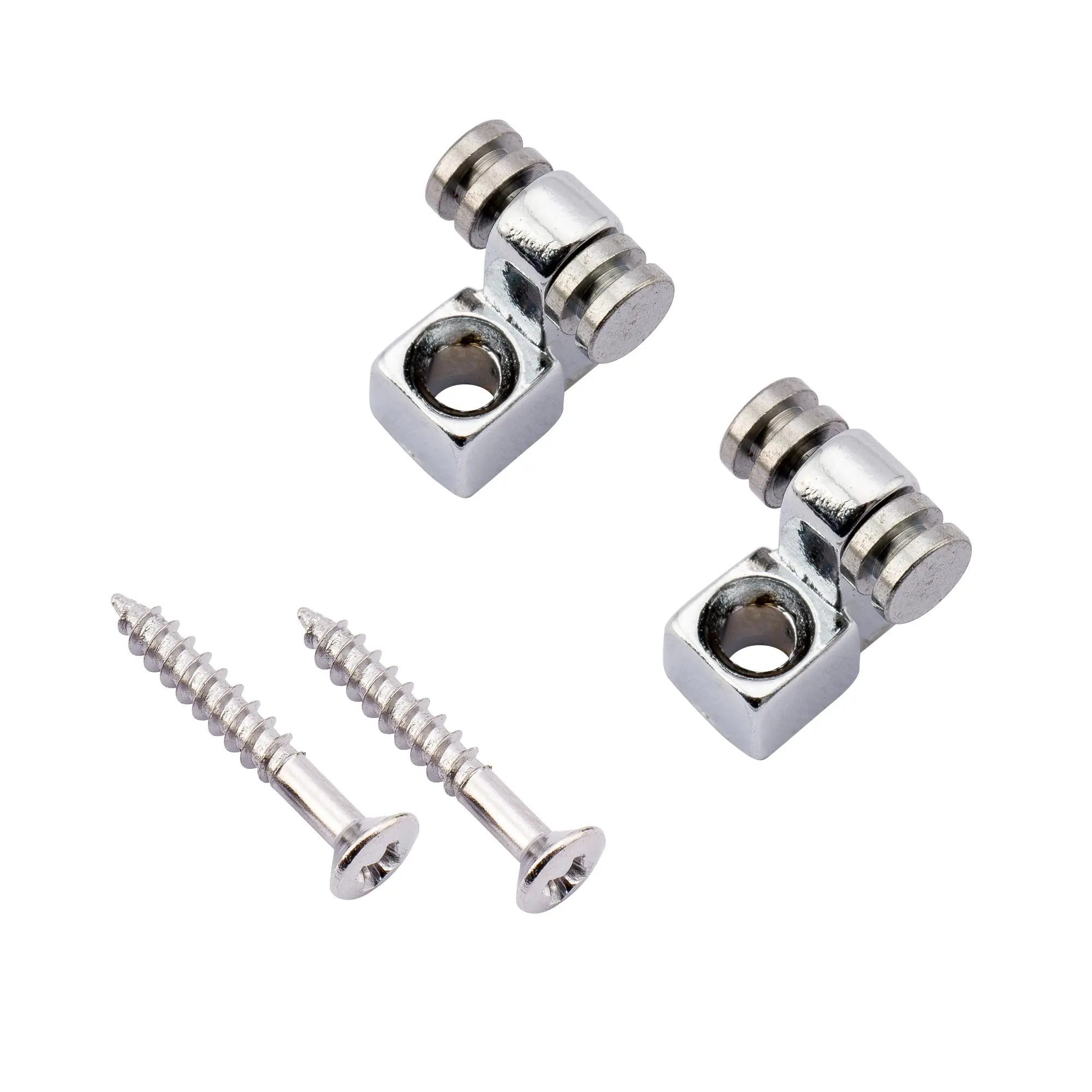 Set of 2 Pro Metal Roller String Trees Retainers Guides for Strat/Tele Style Electric Guitar Chrome 