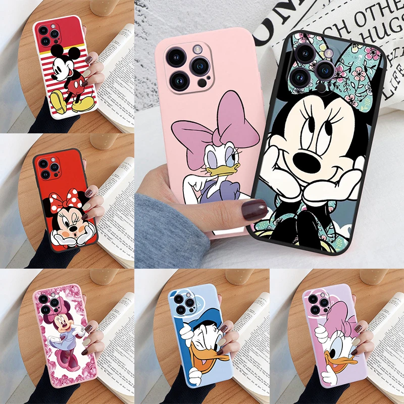 Coque Per Iphone 14 Pro Max 14 Plus Custodia Per Telefono Rosa Topolino Minnie Cover Soft Tpu Funda Per Iphone 14 14 + Iphone 14 Pro Duck
