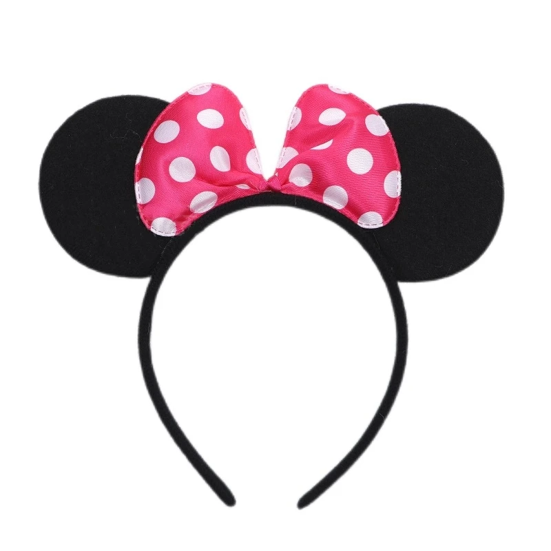 Boys Baby Girls Birthday Bows Knot Accessories Minnie Hairbands Party Sequin Hair Favors Mom Lovely Ears Kids Mickey Headbands