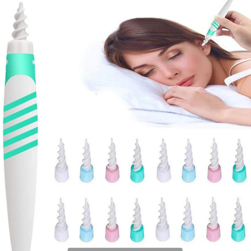 Description Picture 2 of item2022 Hot Ear Cleaner Silicon Ear Spoon Tool Set 16 Pcs Care Soft Spiral For Ears Cares Health Tools Cleaner Ear Wax Removal Tool