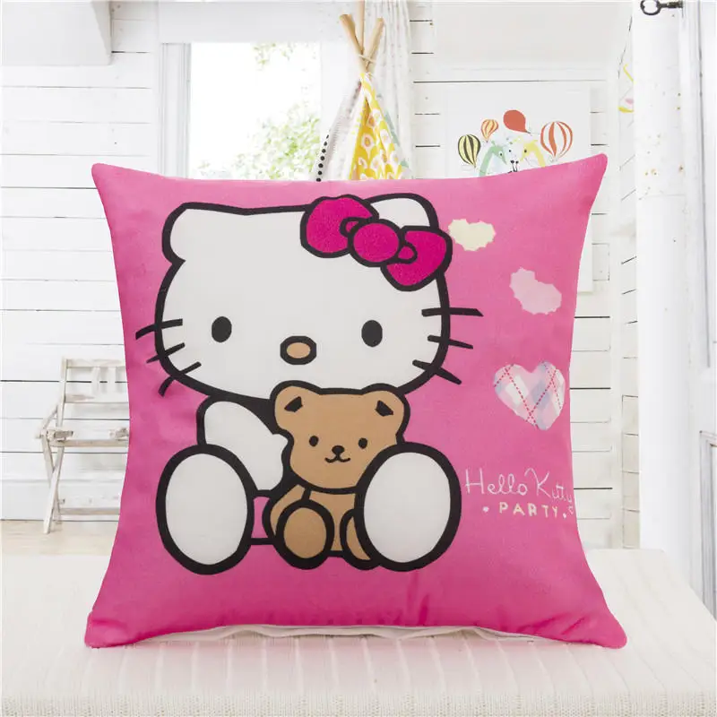45x45cm Cartoon Cat Cute Fashion Pillow Case Hello Kitty Cushion Cover