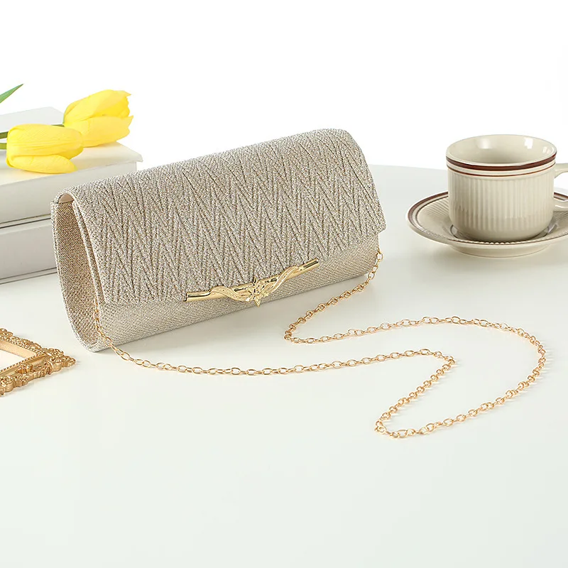 

Fashion Women Evening Bag Party Banquet Glitter Bag Lady Handbag Chain Bag
