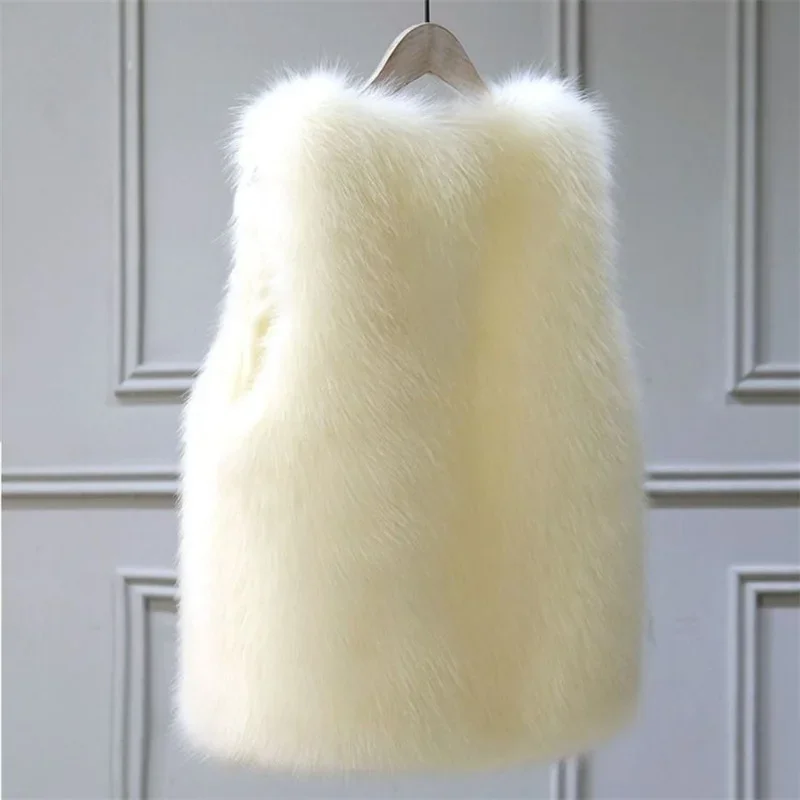 FANIECES Winter Vest With Hairy Coat Women Faux Fur Outwear Tank Tops  Luxury Plush Fluffy Imitate Fur Sleeveless Jackets шуба