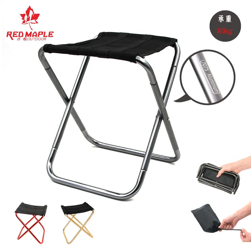 

Aluminum Alloy Folding Stool Ultralight Portable Outdoor Camping Chair Barbecue Stool Climbing Stool Train Maza Fishing Stool