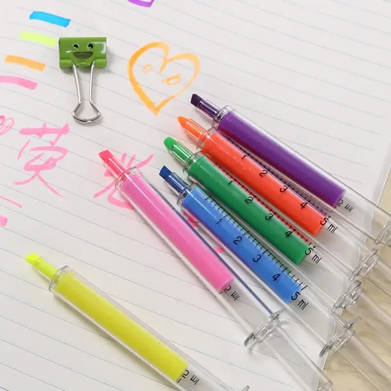 Syringe Pens Novelty Multi Colors Medical Ballpoint Pens Gifts for Nursing Student rs Injector Shape Office Stationery