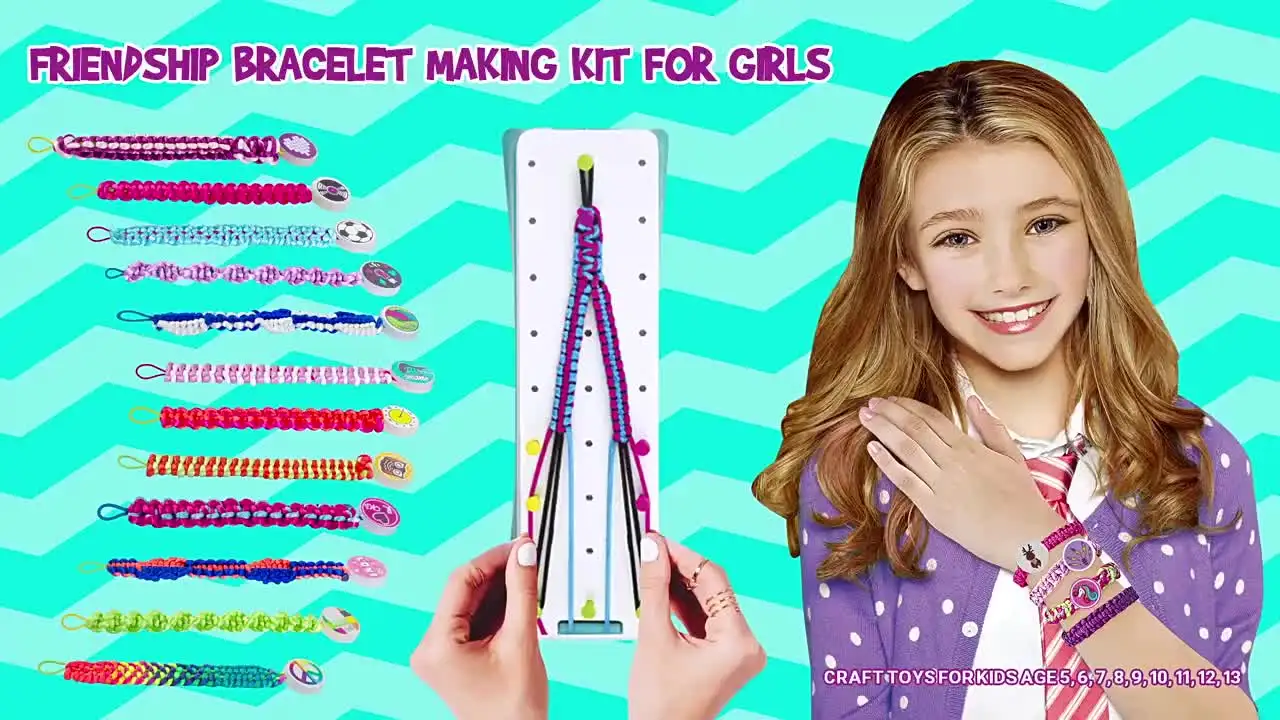 Kit De Fabricación De Pulseras De La Amistad Para Niñas - Incluye Cuerdas, Cuentas, Herramientas Y Caja De Almacenamiento, Ideal Para Manualidades