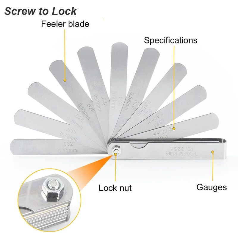 Spessimetro 32 Lame - Acciaio Inox Per Misurazioni Precite | Metrico E Imperiale - Foto 6