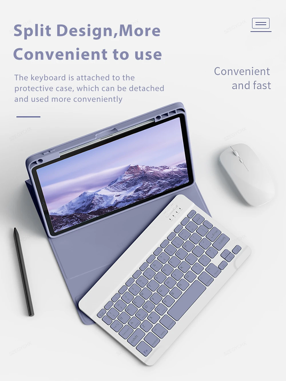caso mágico teclado para xiaomi almofada almofada pro bluetooth teclado capa com led retroiluminado sem fio árabe russo espanhol teclado