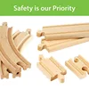 New Wooden Train Track Beech Wooden Train Railway Tracks Accessories Fit for Biro Wood Tracks Educational Toys for Kids Gi 5