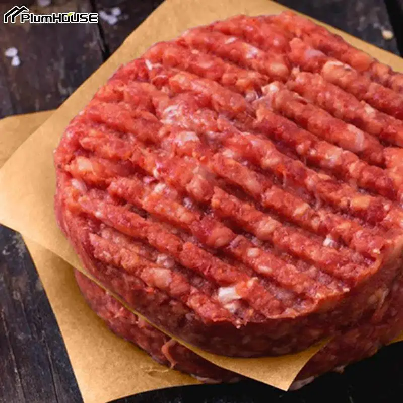 100pcs Round Meat Oil Blotting Paper Oven BBQ Grill Paper Absorbing Oil Sheet Hamburger Patty Barbecue Tool Kitchen Gadget