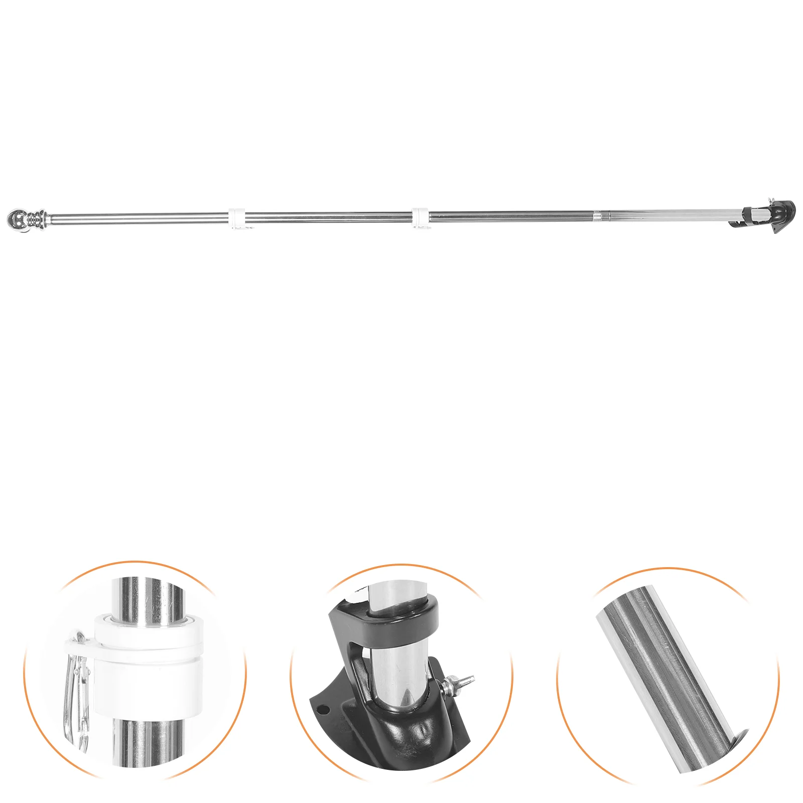 

1 Set 15M Stainless Steel Flag Pole Heavy Garden Flag Rod Flag Holder