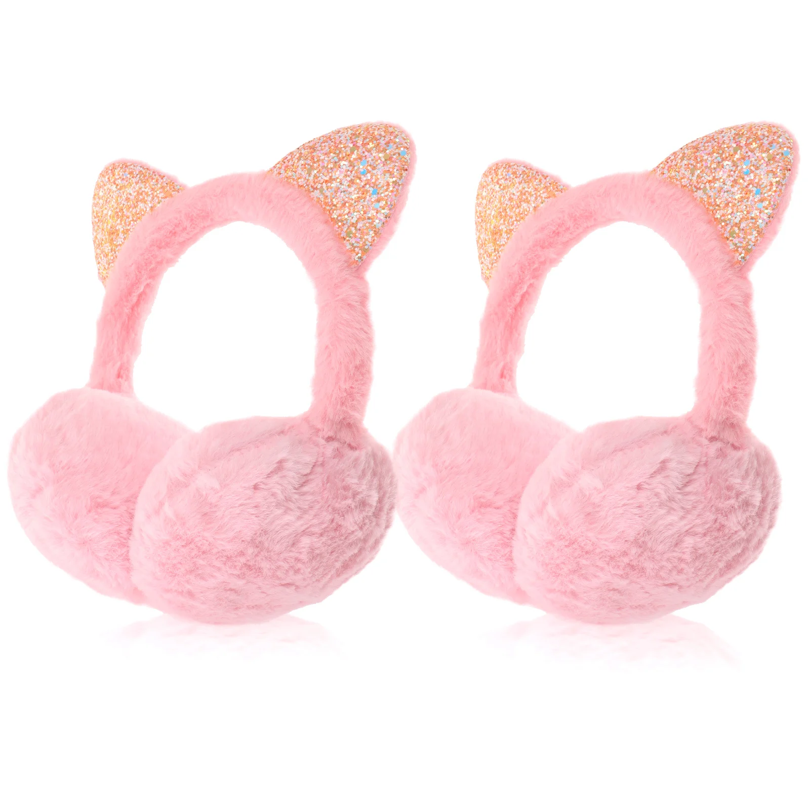 

Adjustable Earwarmer Cat Ears Earmuffs Black Headbands for Women Winter Sports Headdress