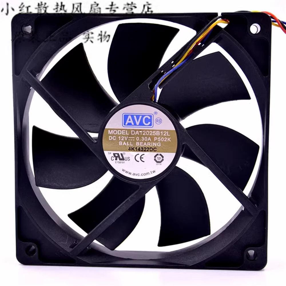

For AVC DA12025B12L P005 12V 0.3A 120mm 12025 pin PWM fan cooling fan