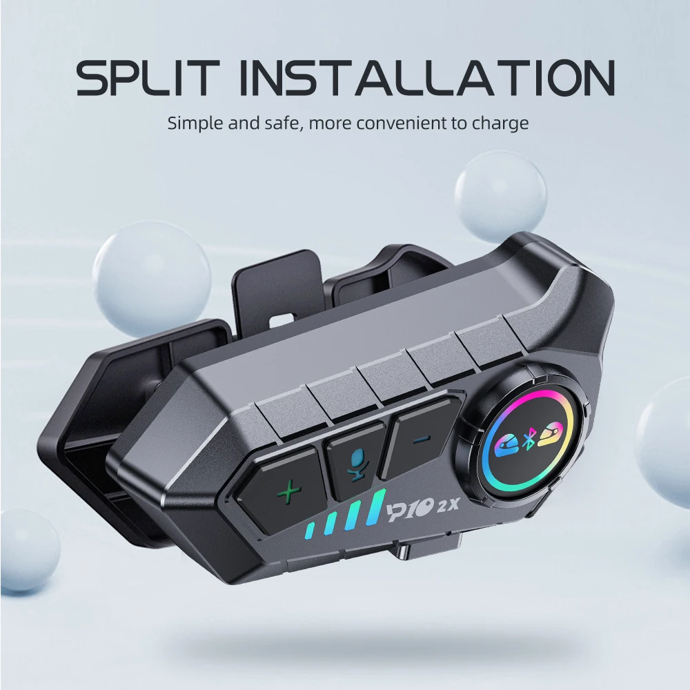 Wireless Bluetooth5.3 Motorcycle Helmet Intercom 2