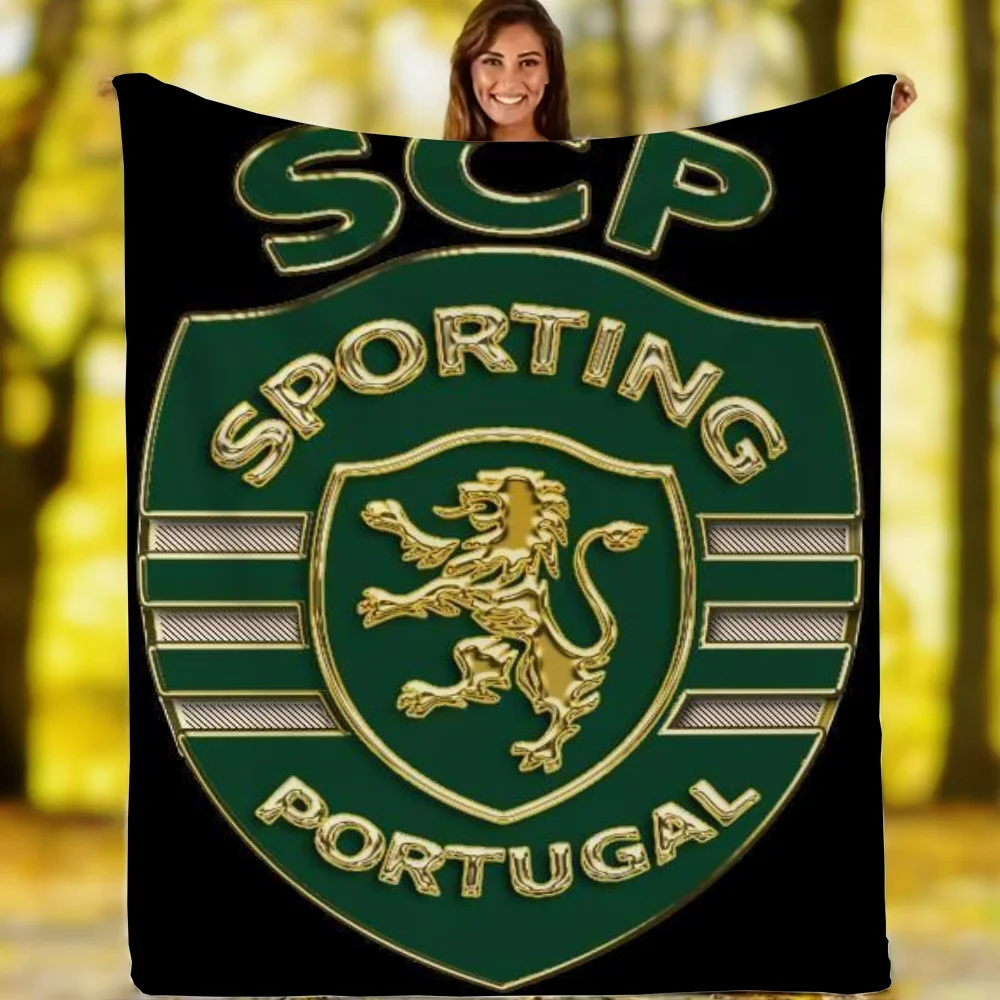 Camping Blanket Bed Portuguese Sporting Football Clubs Logo Home and Decoration Bed Throw Blankets Sofa Cover Blanket for Sofas 3