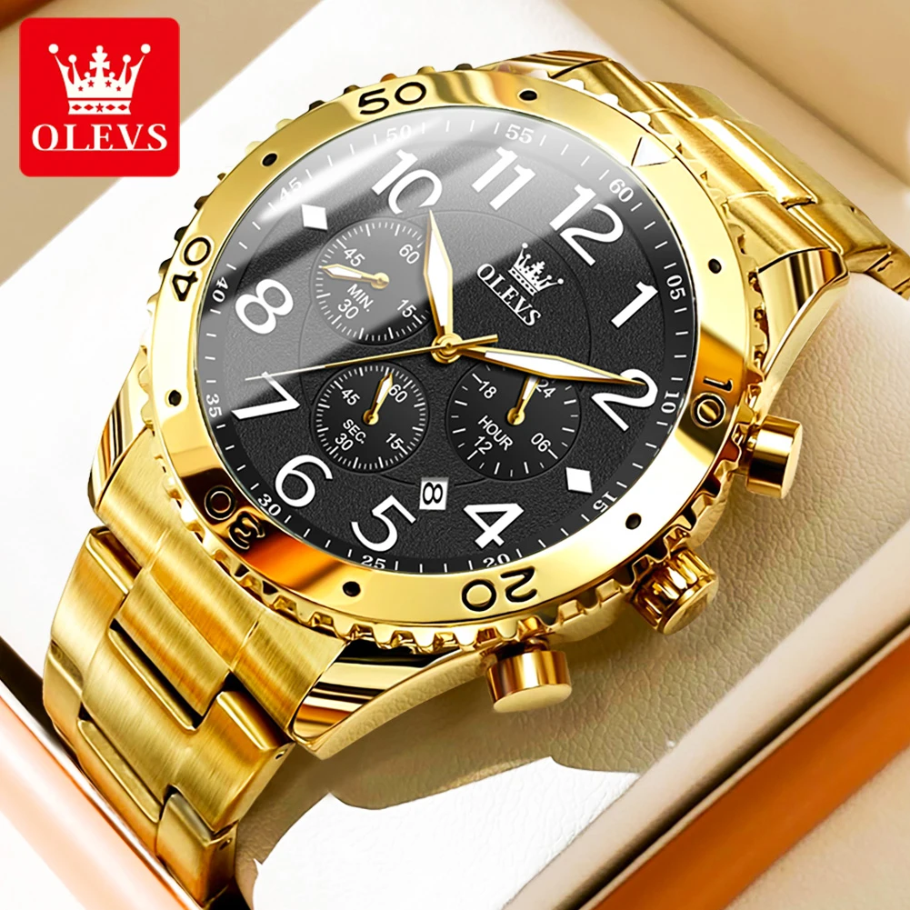 Men's Watches Large Digital Dial Original Wristwatch for Man Chronograph 24 Hour Date Waterproof Luminous 9969 Daily_voghion.com