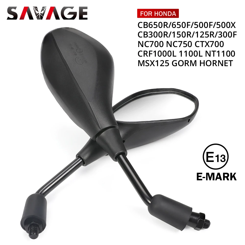 Pair Of Black Rearview Side Mirrors – Fits Honda Grom 125 / MSX (Handlebar End Mount)
