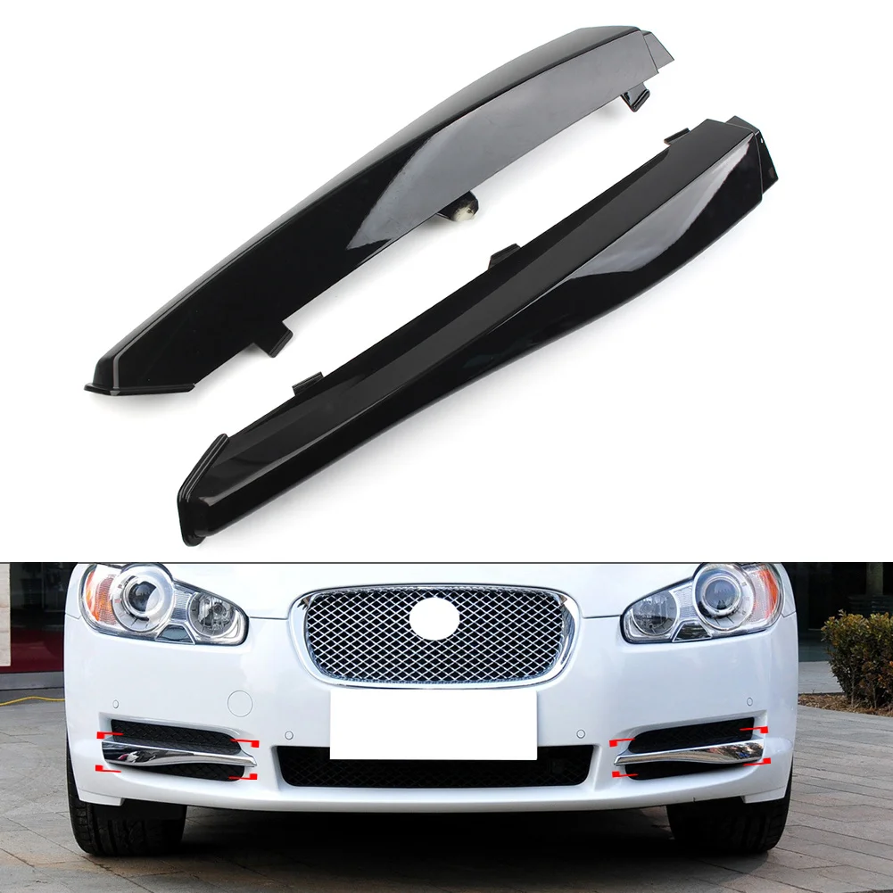 

1 Pair Glossy Black Car Front Bumper Lower Grille Insert Cover Trim For Jaguar XF 2008 2009 2010 2011 CU0381BL CU0382BL