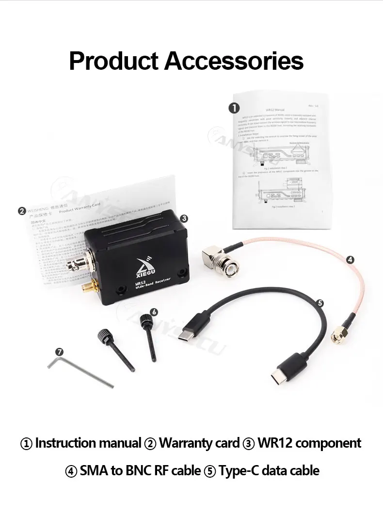 XIEGU WR12 Wide-Band Receiver 54-1000MHz X6200 Shortwave Radio Expansion Module