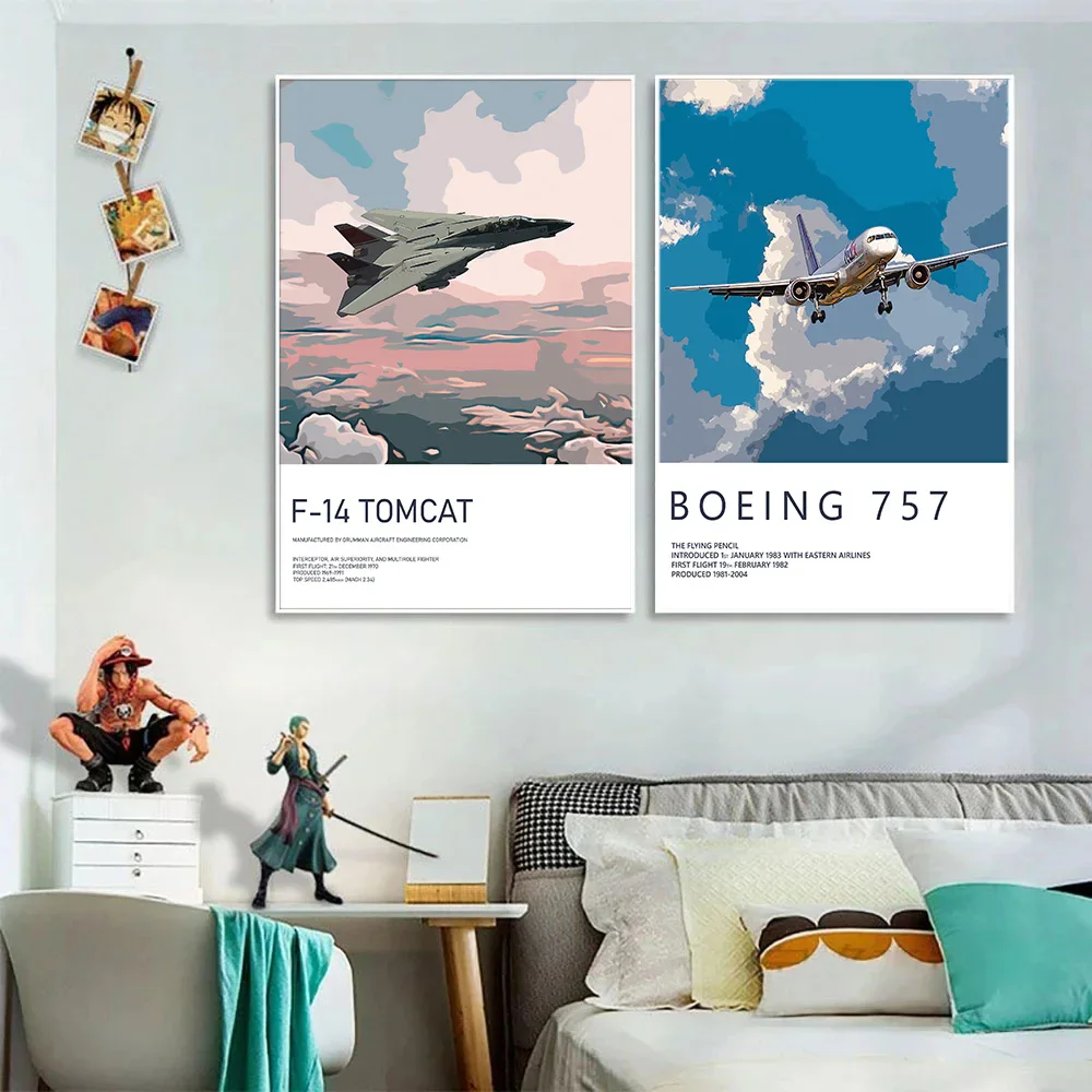 Famous Military Air Force Aviation Poster Canvas Painting Wall Art