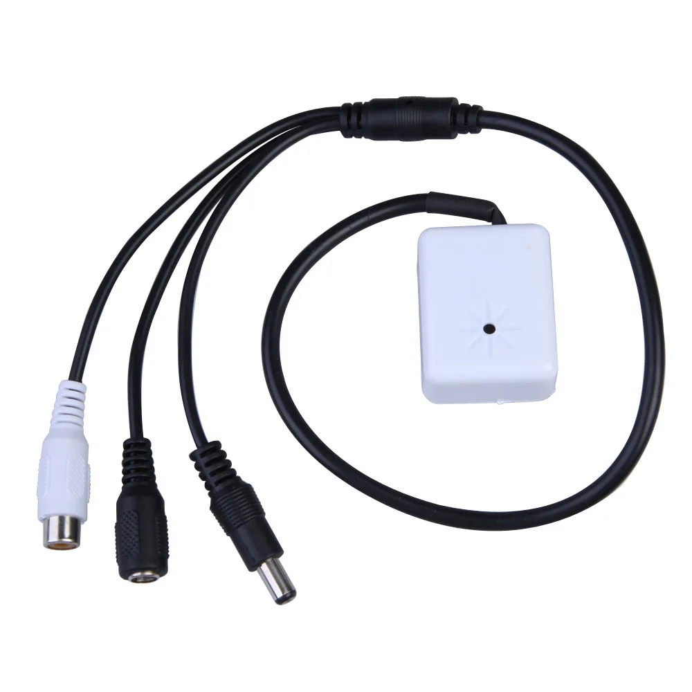 HiFi Audio Pickup Microphone 100m² Wide Range High Sensitive Mini Audio Pickup Microphone for CCTV/IP Camera/DVR/NVR