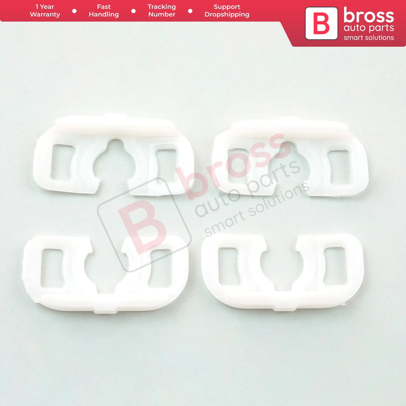 

Bross Auto Parts BWR5111 4 Pieces Electrical Power Window Regulator Repair Clamp Clips Type:2 Fast Shipment Ship From Turkey
