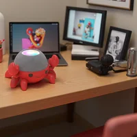 Cute crab-shaped audio stand, compatible with Alexa Echo Dot 4/5 generation, suitable for home desktop and office