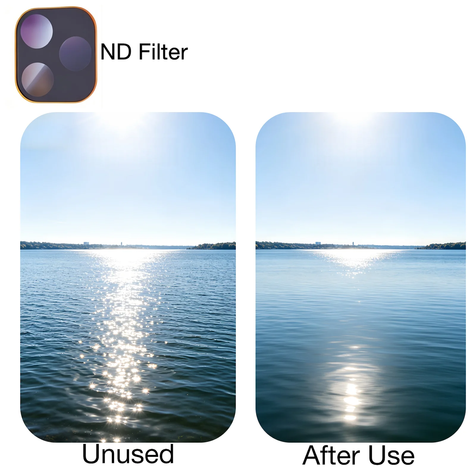4-in-1 Mobile Camera Protective Filter with ND, UV, CPL, and Black Pro-Mist Effects