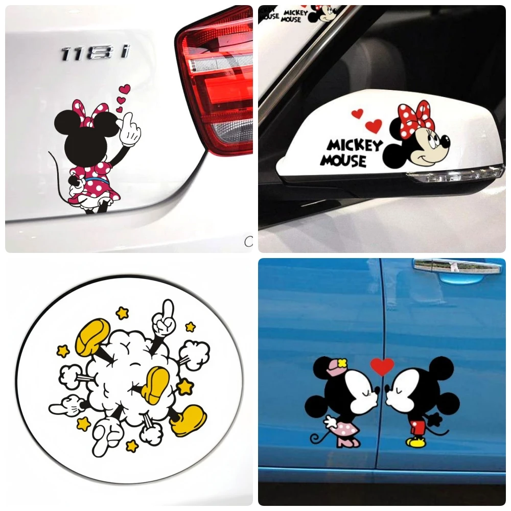 Autocollants Voiture Mickey & Minnie | Déco Disney Adorable