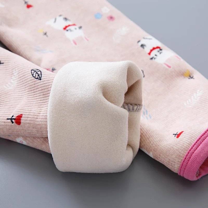 Ensemble De Pyjama En Polaire Chaud D'Hiver Pour Filles 12M-8Y, Vêtements De Nuit En Peluche Douce Pour Tout-Petits, Ensemble De Pyjama En Flanelle Pour Bébé, 2 Pcs, Dessin Animé