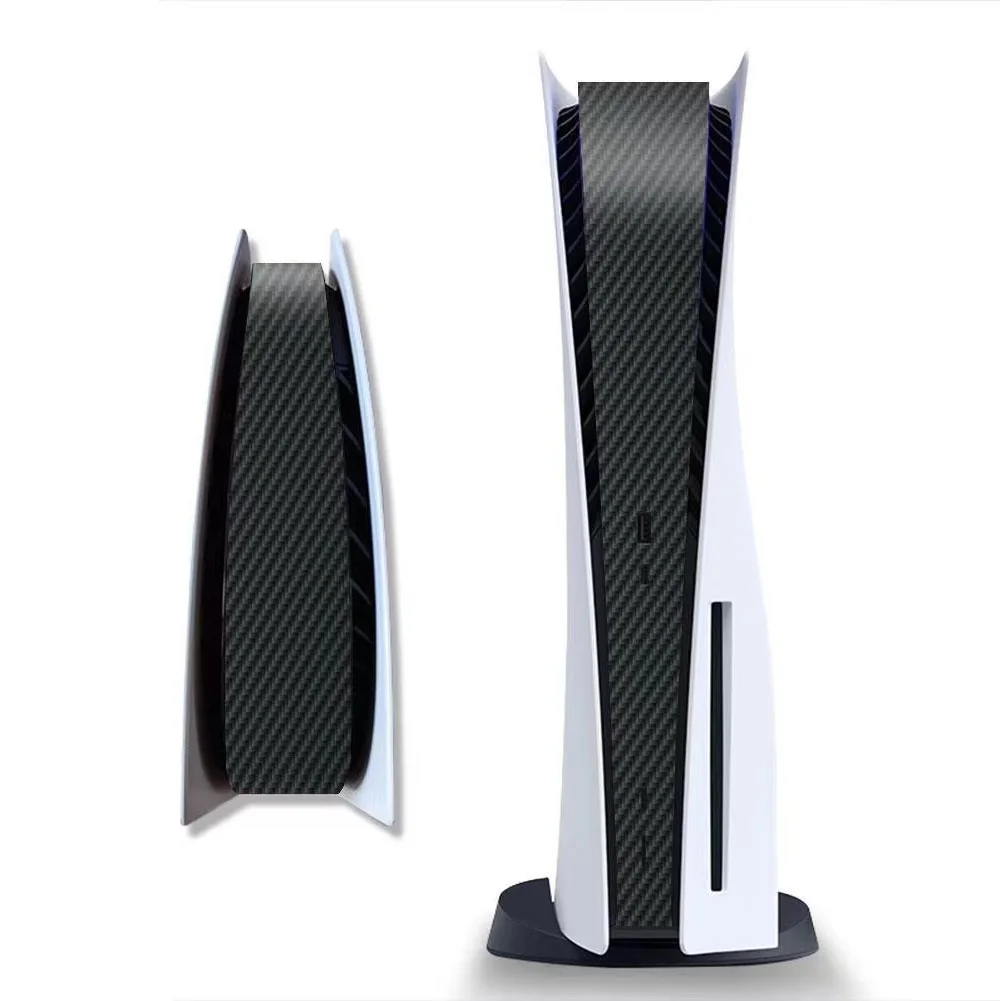 Carbon Fiber Skin Sticker Decal Cover for PS5 Disk Edition PlayStation5 Console Disc Center Protective Game Accessories