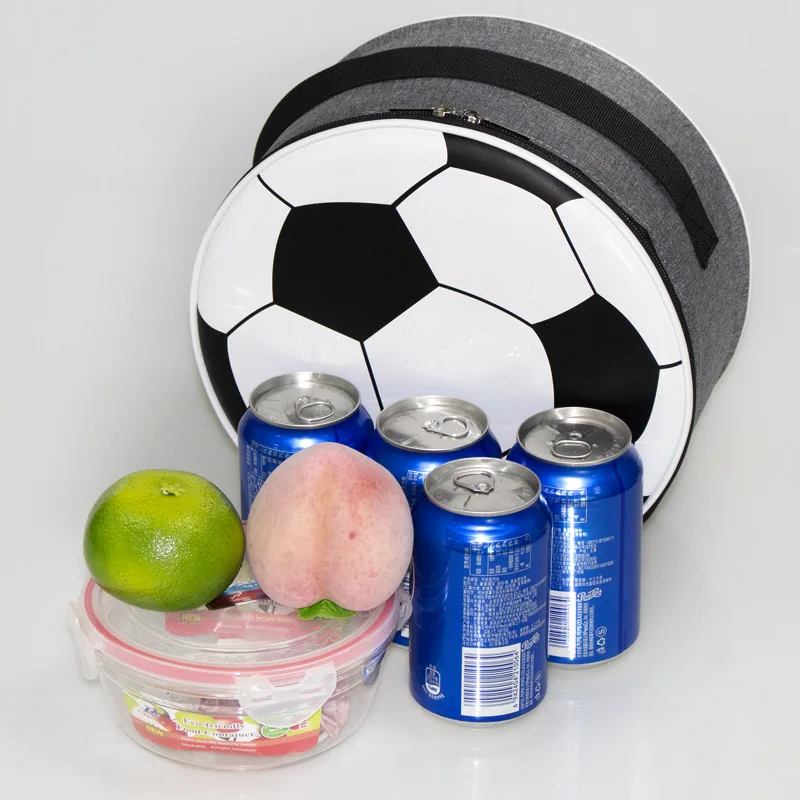 Men Women Cooler Lunch Bag Football Soccer Pattern Kids Portable Thermal Food Picnic Bags for School Girls Boys Lunch Box Tote