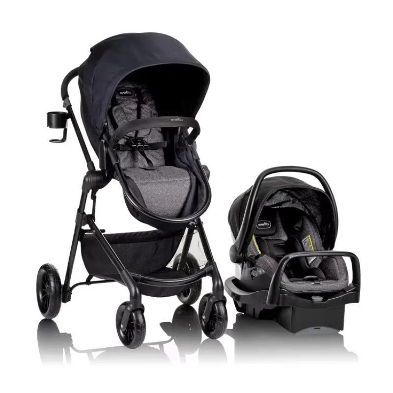 with LiteMax Infant Car Seat with Anti-Rebound Bar，Pivot Modular Travel System (Casual Gray) 2