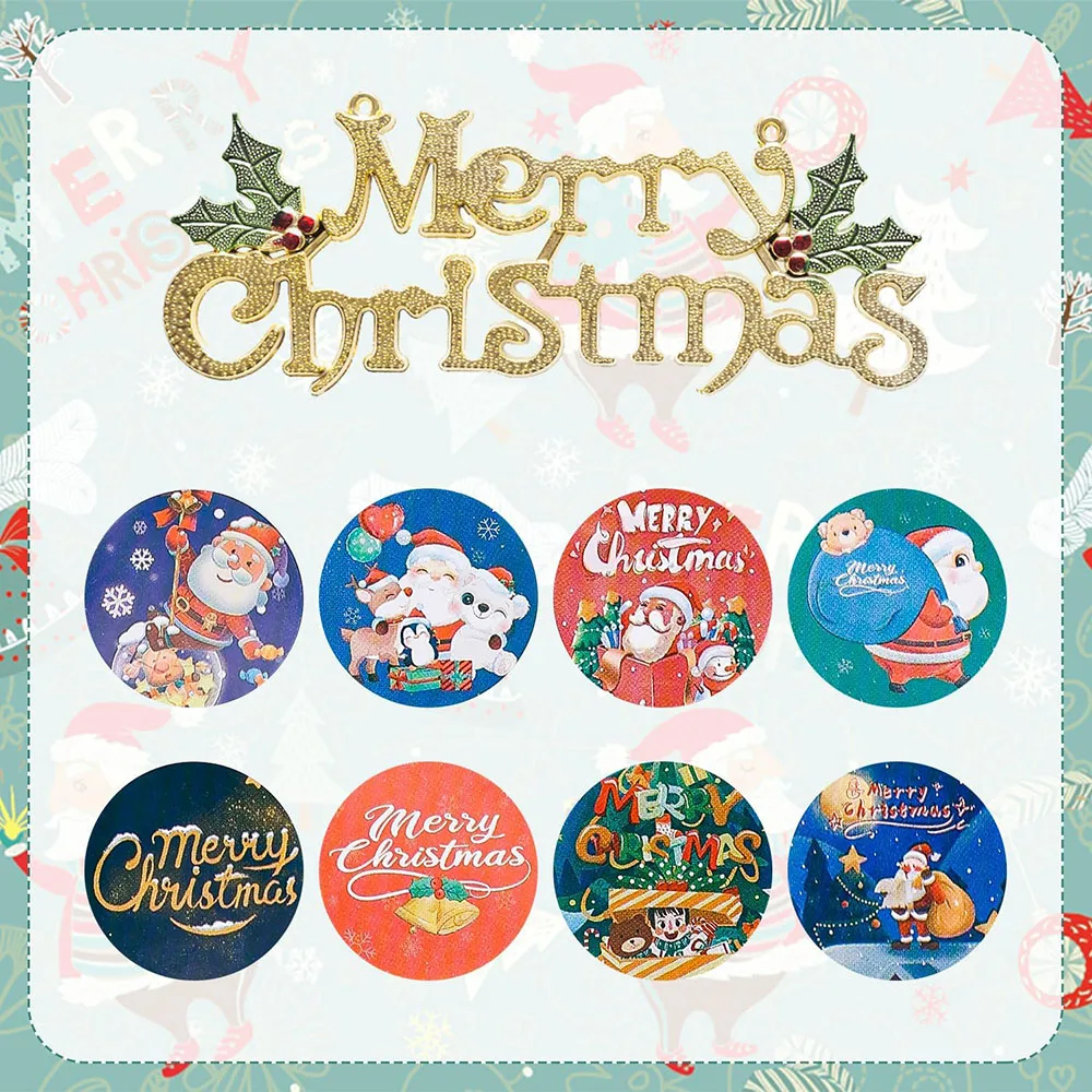 Decorative Stickers Self Adhesive Stickers Adhesive Stickers Decorative Labels Stickers Gift Box Stickers 500Pcs/Roll Christmas Sticker Labels 1 Inch Round Merry Xmas Decorative Envelope Seals Stickers for DIY Cards Gift Boxes Tags