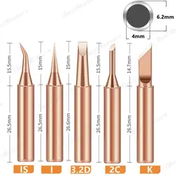 5pcs Pure Copper Lead-Free Soldering Iron Tips (Set A -5PCS)