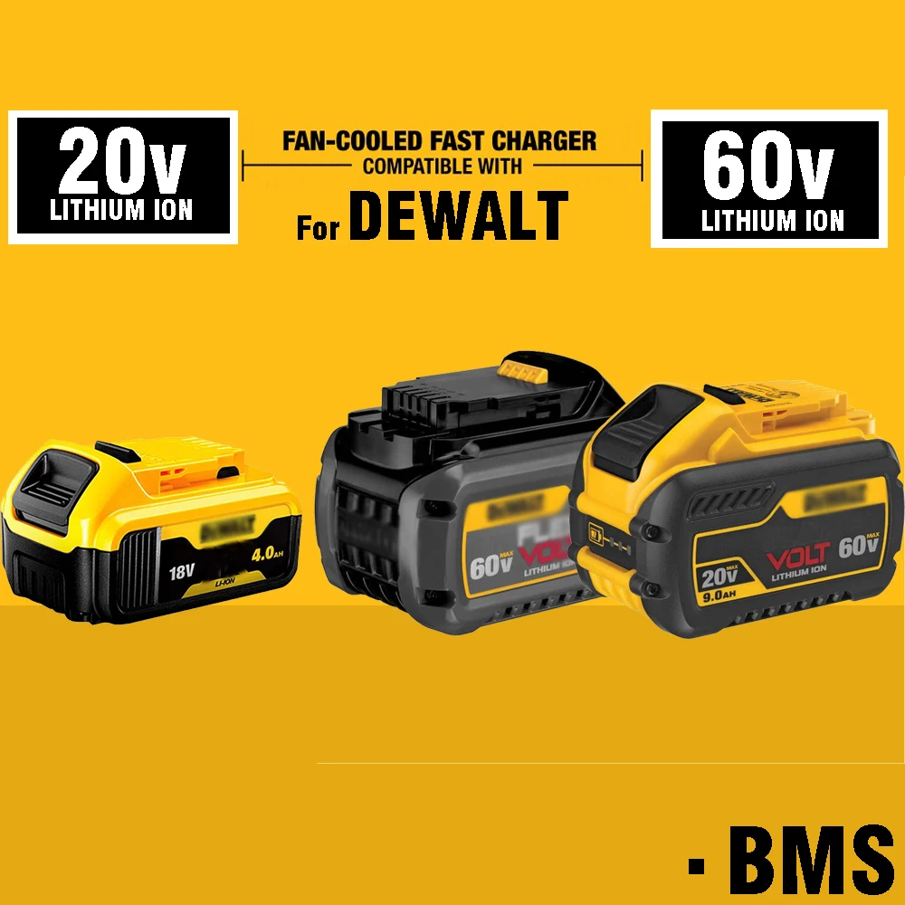 para a Bateria de Lítio Máxima Flexvolt 60v 3.0ah 6.0ah 9.5 ah 20v 60v Dewalt-dcb2062 Dcb609 Dcb606c