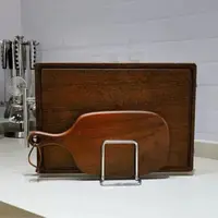 Portable Stainless Steel Cutting Board Holder Rustproof Space Saving Pot Lid Stand 2 Sectional Kitchen Storage Rack 2